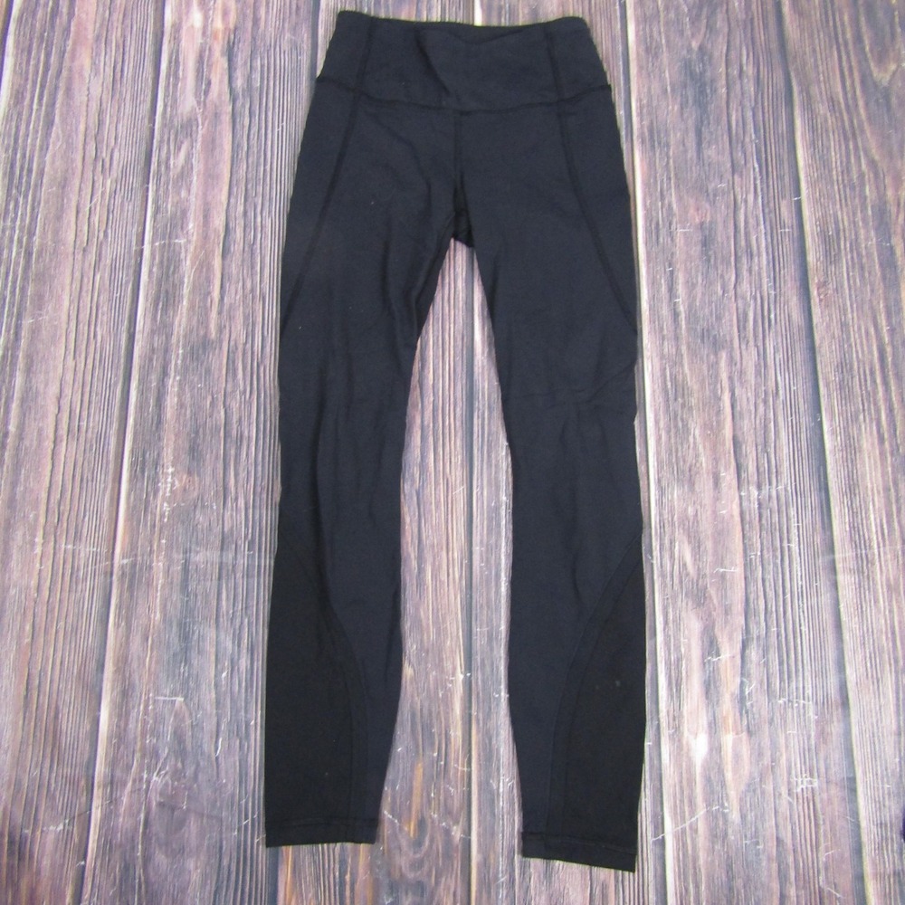 Lululemon Pants Womens 2 Black Yoga Running Workout High Rise Athletic Leggings